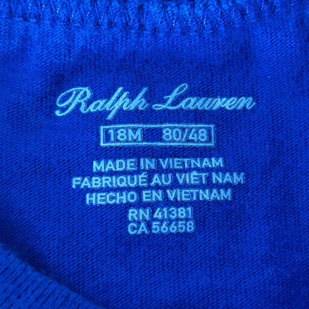 Ralph Lauren Kids Royal Blue Polo Bear Tee